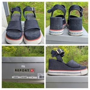 Denim Platform Sandals